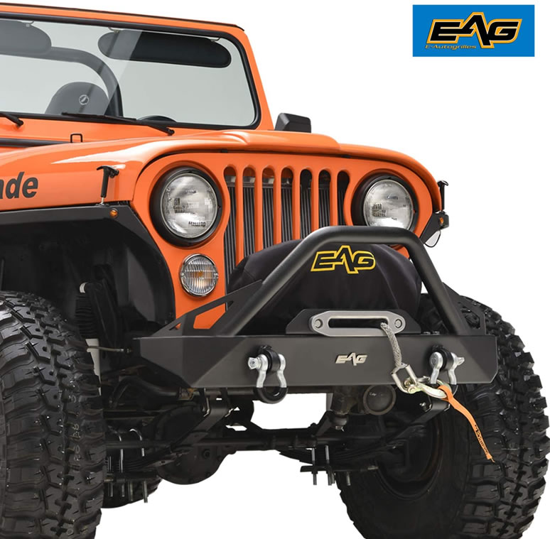 Winch plate D-ring EAG bumper belongs to the category of stubby Front bumpers.